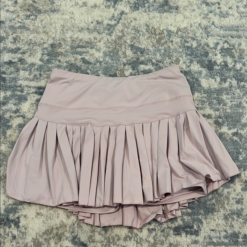 Pleated Pink Mini Skirt